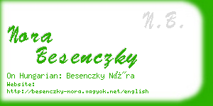 nora besenczky business card